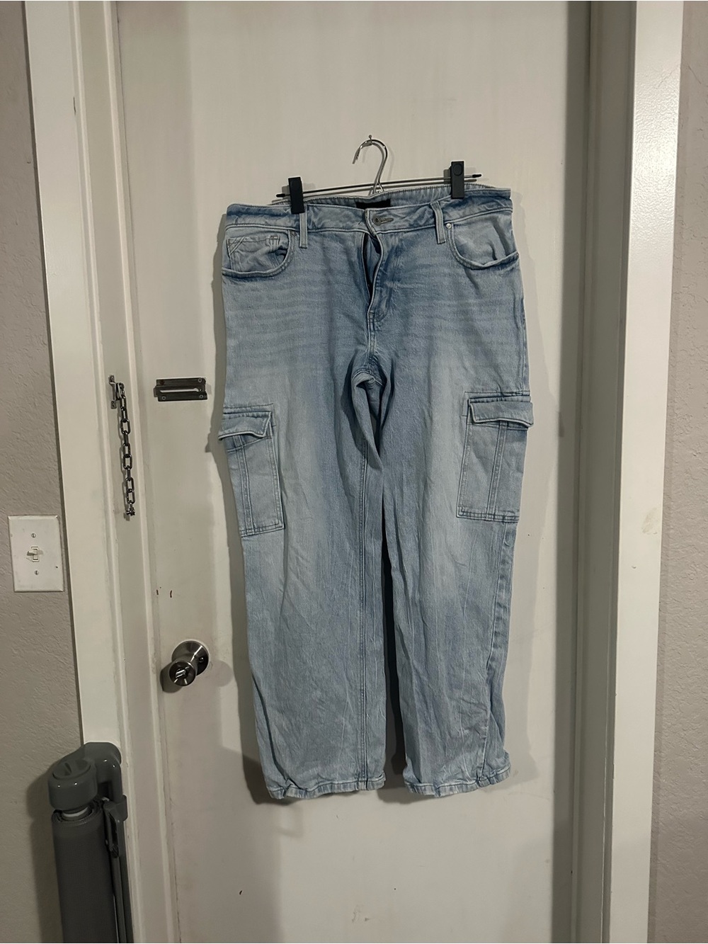 edgely Light Blue Relaxed Cargo Jeans